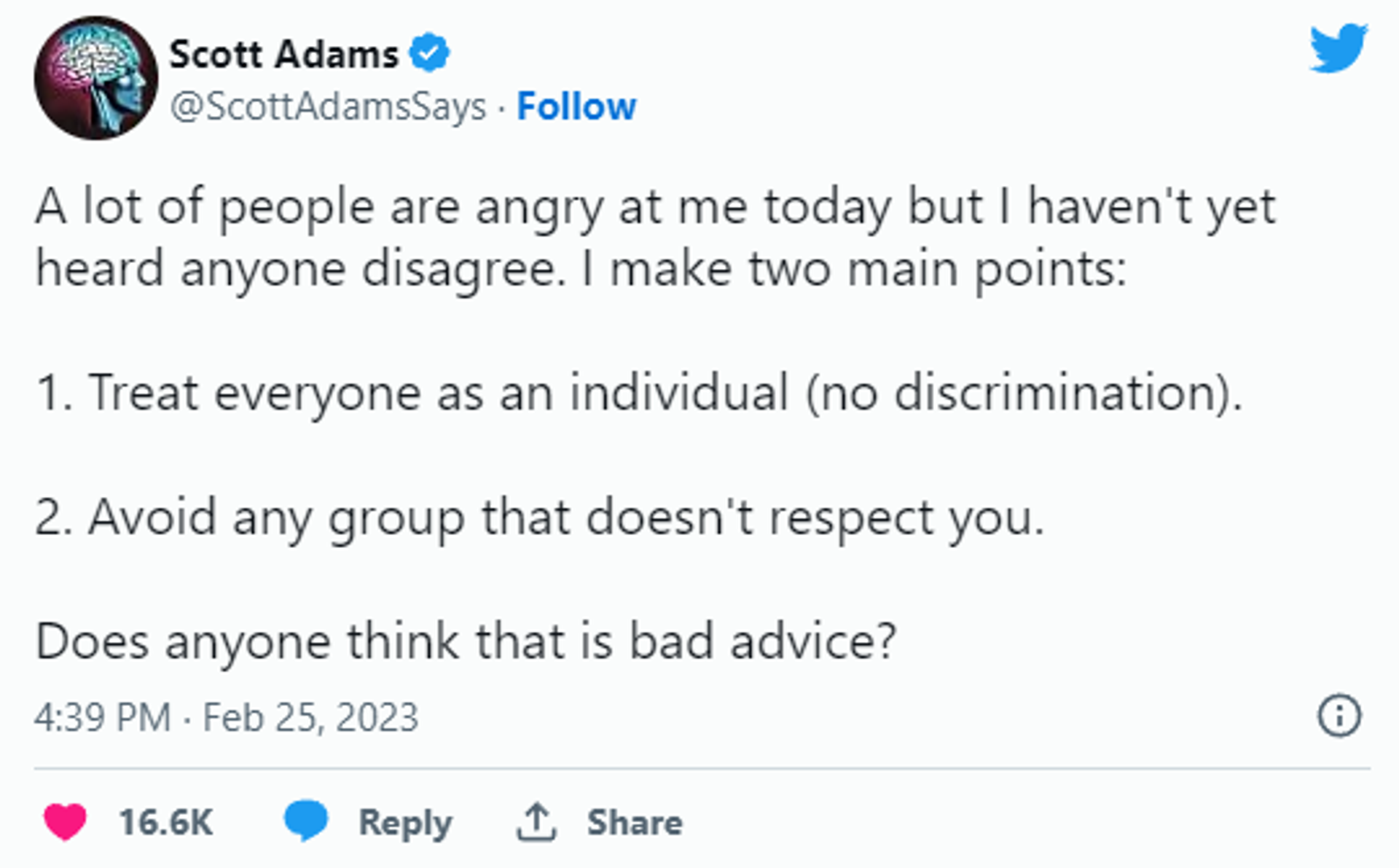 Scott Adams clarifies his position about interactions - Sputnik International, 1920, 26.02.2023