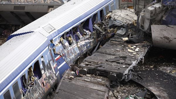 Debris of trains lie on the rail lines after a collision in Tempe, about 376 kilometres (235 miles) north of Athens, near Larissa city, Greece, Wednesday, March 1, 2023. A passenger train carrying hundreds of people, including many university students returning home from holiday, collided at high speed with an oncoming freight train before midnight on Tuesday. - Sputnik International