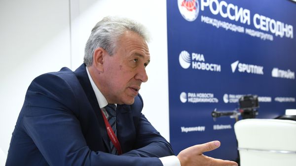 EEF-2022. The work of the stand of the media group Russia Today - Sputnik International
