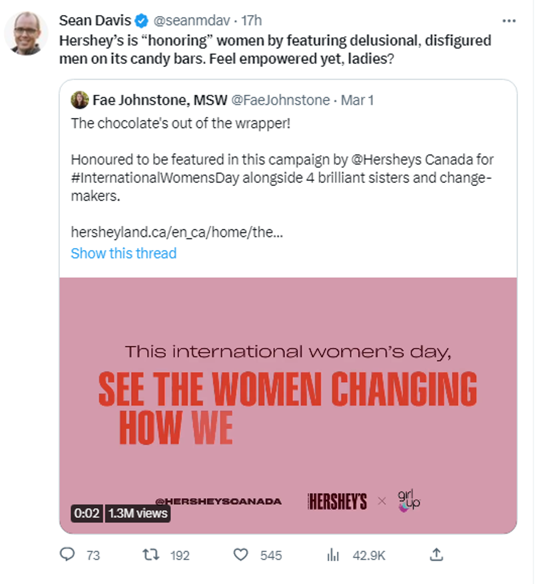 Twitter screenshot of post by Federalist co-founder and CEO Sean Davis. - Sputnik International, 1920, 03.03.2023