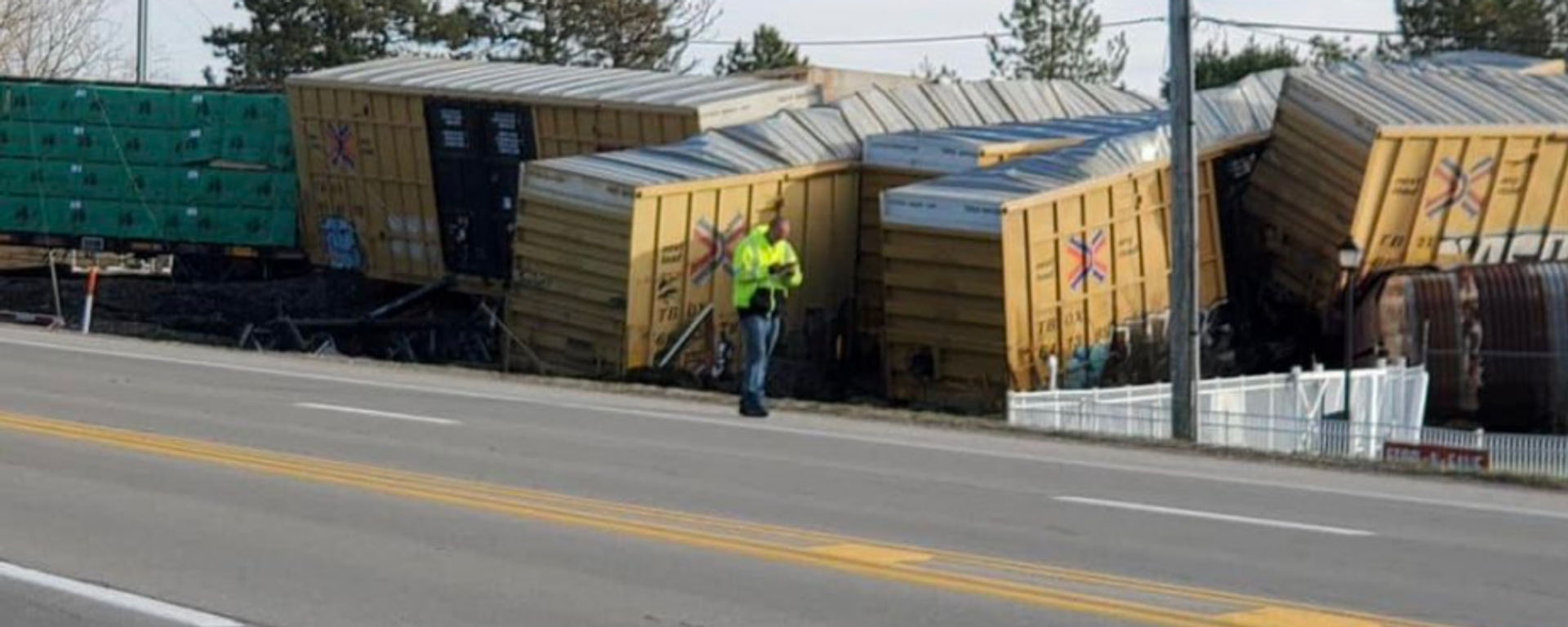 A Twiitter screenshot of a Springfield train derailment, March 4, 2023 - Sputnik International, 1920, 05.03.2023