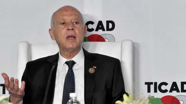 Tunisia's President Kais Saied gives a press conference after the closing session of the eighth Tokyo International Conference on African Development (TICAD) in Tunisia's capital Tunis on August 28, 2022 - Sputnik International