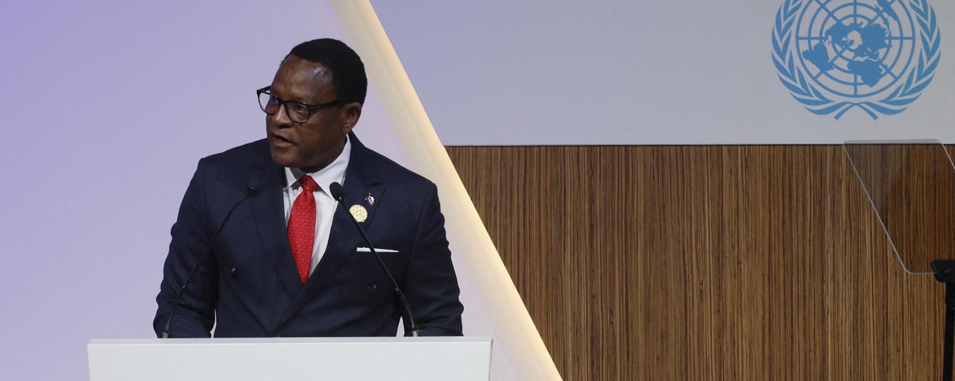 The President of Malawi Lazarus Chakwera speaks during the fifth United Nations Conference on the Least Developed Countries (LDC5)in Doha, on March 5, 2023. - Sputnik International, 1920, 06.03.2023