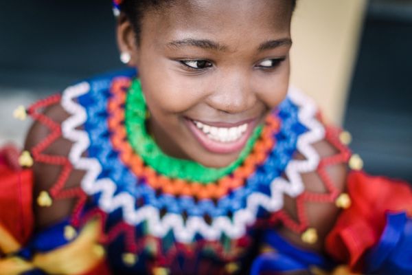 A young woman dressed up in traditional attire takes part in an audition organized by the Indoni Culture School in the South African city of Durban on the occasion of Africa Month, a month that sees Africans on the continent showcasing the diaspora of cultural activities, film, music and food. - Sputnik International