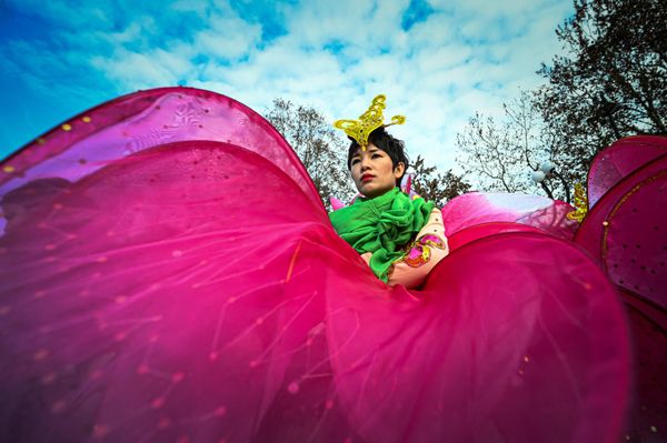 A performer takes part in a parade celebrating the Chinese Lunar New Year of the Rabbit, in central Milan, Italy. - Sputnik International