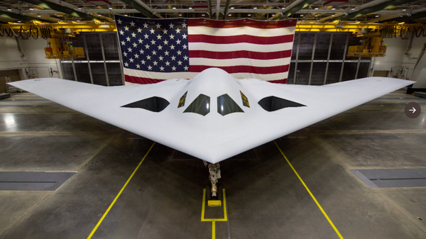 A Twiiter screenshot showing the B-21 stealth bomber - Sputnik International