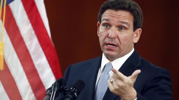 Florida Gov. Ron DeSantis answers questions from the media in the Florida Cabinet following his State of the State address during a joint session of the Senate and House of Representatives Tuesday, March 7, 2023, at the Capitol in Tallahassee, Fla. - Sputnik International