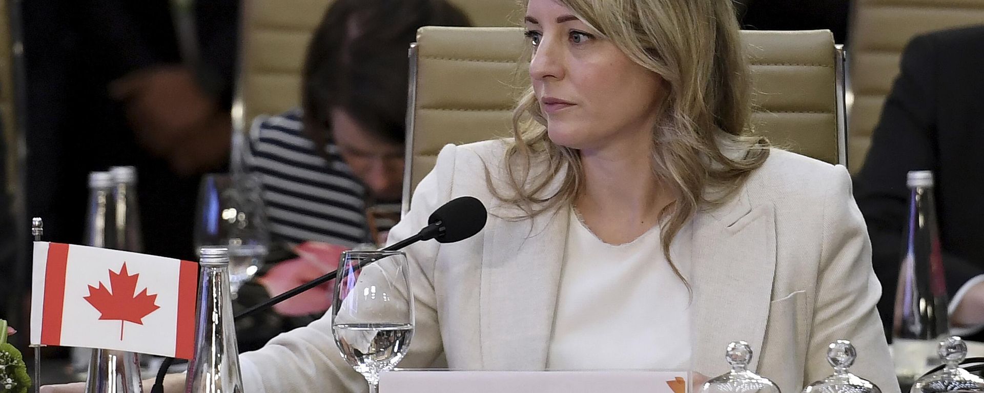 Canada's Foreign Minister Melanie Joly attends the G20 foreign ministers' meeting in New Delhi Thursday, March 2, 2023. Canada's Foreign Minister Melanie Joly attends the G20 foreign ministers' meeting in New Delhi Thursday, March 2, 2023. - Sputnik International, 1920, 30.10.2023