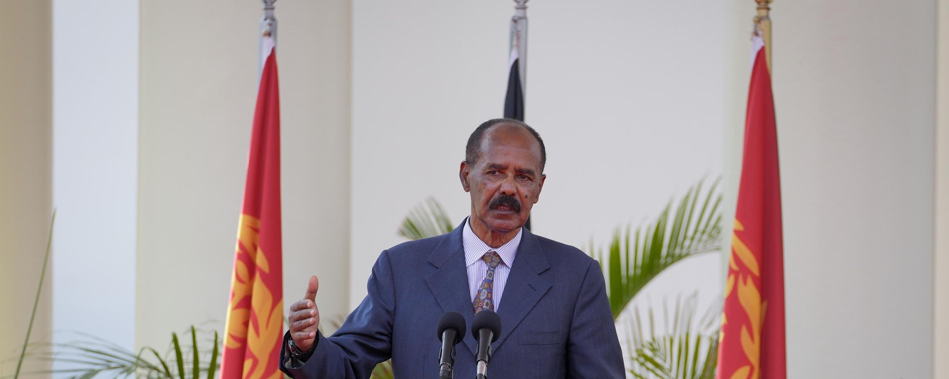 Eritrea's President Isaias Afwerki speaks to the media during a bilateral visit to State House in Nairobi, Kenya Thursday, Feb. 9, 2023 - Sputnik International, 1920, 14.03.2023