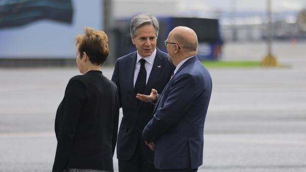 U.S. Secretary of State Antony Blinken departs for Niger from Bole International Airport, in Addis Ababa, Ethiopia, Thursday, March 16, 2023 - Sputnik International