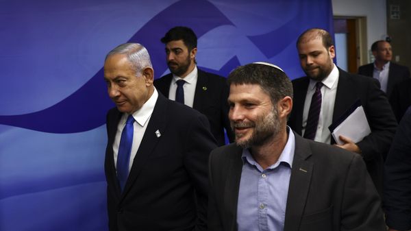 Israeli Prime Minister Benjamin Netanyahu and Finance Minister Bezalel Smotrich - Sputnik International