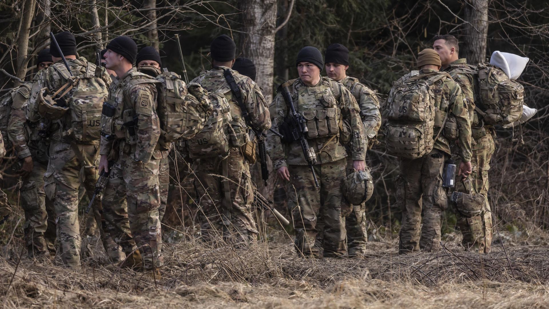 US soldiers are seen near a military camp in Arlamow, southeastern Poland, near the border with Ukraine, on March 3, 2022 US soldiers are seen near a military camp in Arlamow, southeastern Poland, near the border with Ukraine, on March 3, 2022 - Sputnik International, 1920, 21.03.2023