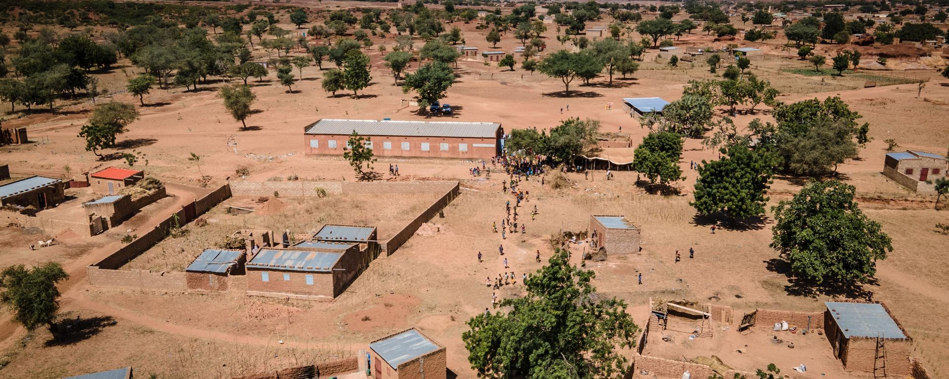 An aerial view taken on November 16, 2020 shows the Koum-Lakre school, located in Kaya's outskirts, crowded with Internally Displaced People (IDP).  - Sputnik International, 1920, 22.03.2023