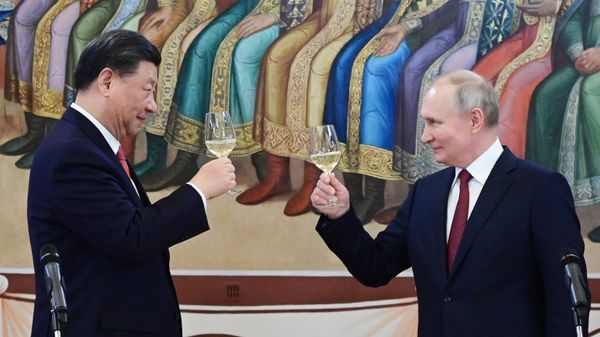 A meeting between Russian President Vladimir Putin and Chinese counterpart Xi Jinping in Moscow. March 21, 2023 - Sputnik International