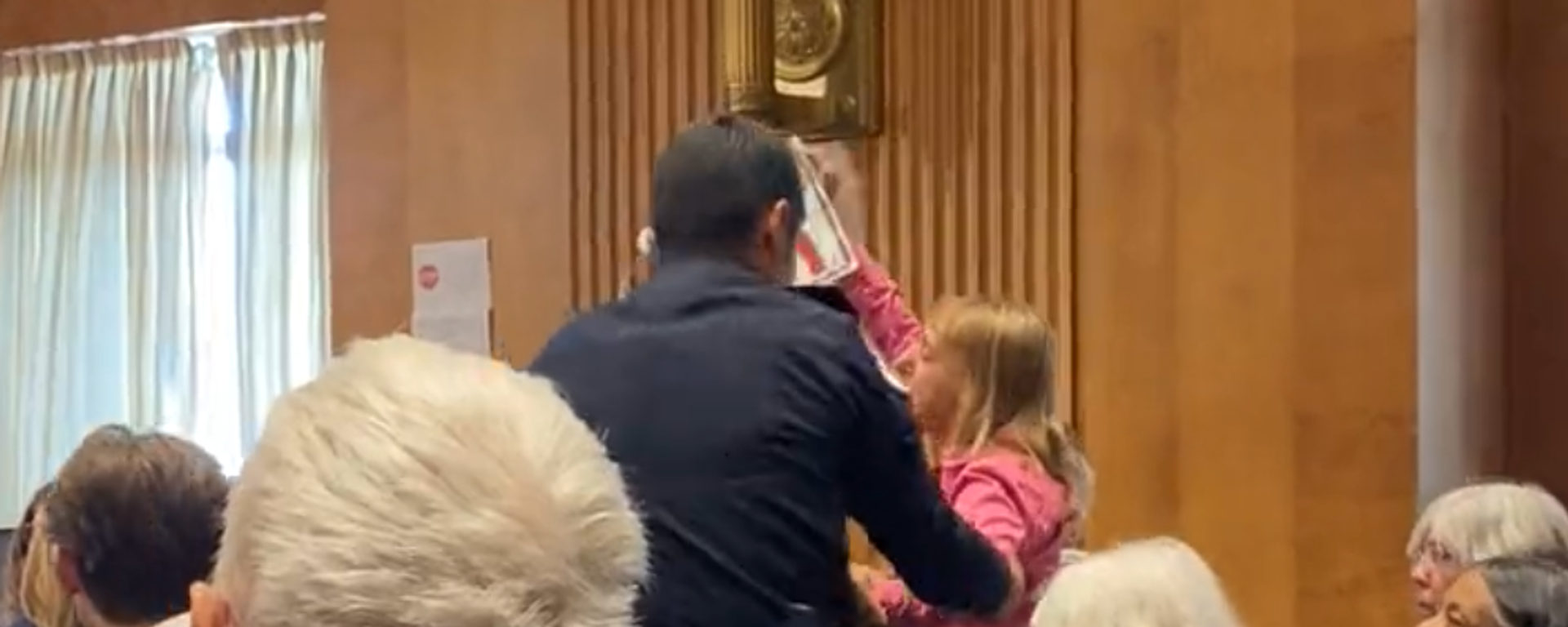 Image captures moment that CODEPINK co-founder Medea Benjamin was forcibly removed from a Senate committee hearing during testimony given by US Secretary Antony Blinken. - Sputnik International, 1920, 23.03.2023