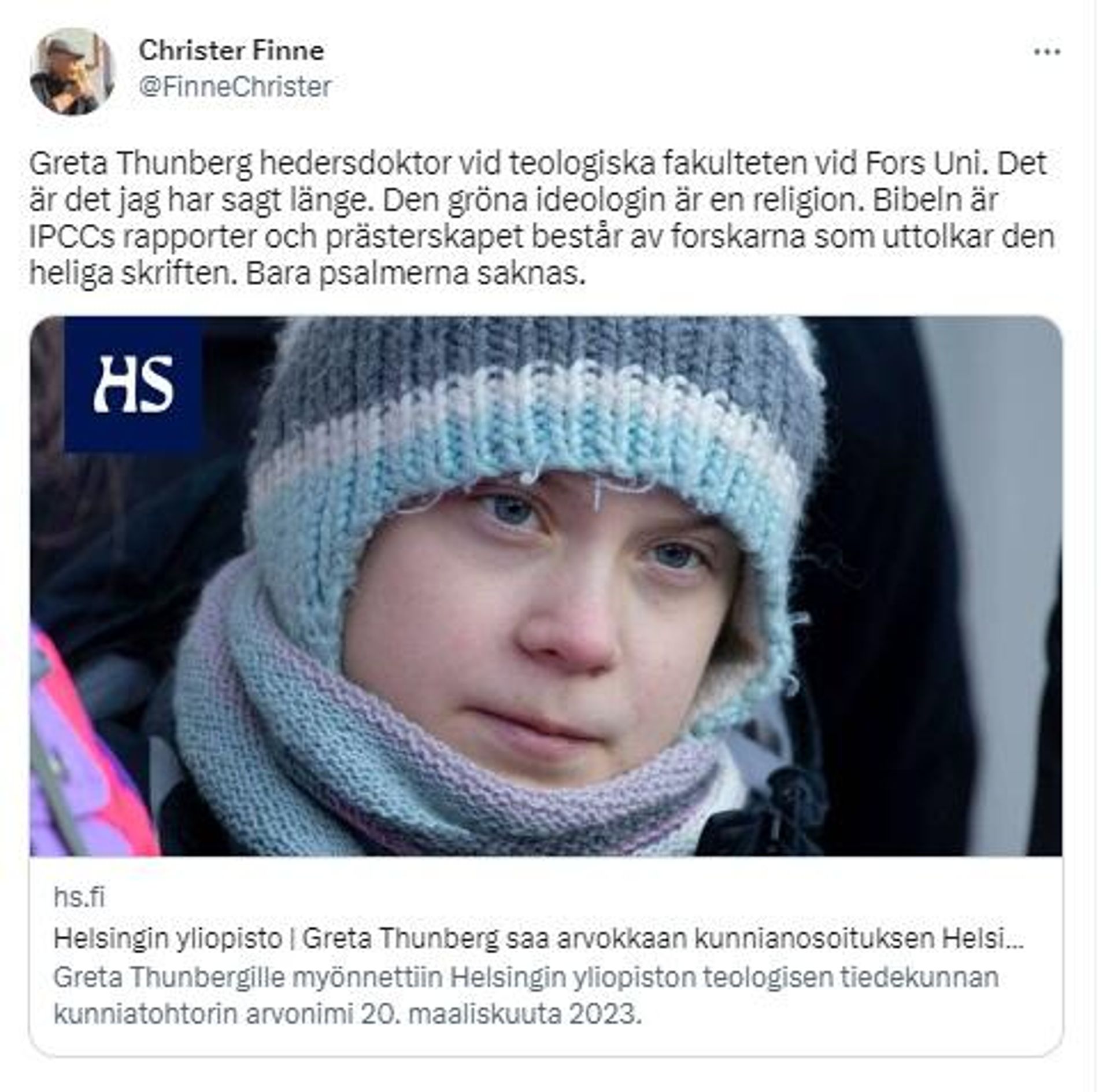 Screengrab of a tweet commenting on Greta Thunberg's recent award Screengrab of a tweet commenting on Greta Thunberg's recent award - Sputnik International, 1920, 23.03.2023