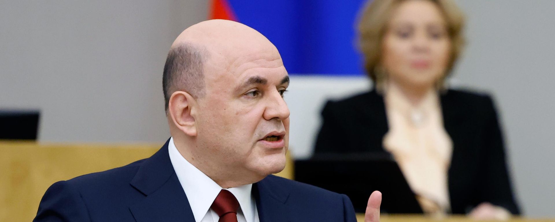 Russian Prime Minister Mikhail Mishustin speaks in parliament on March 23, 2023 - Sputnik International, 1920, 09.12.2023