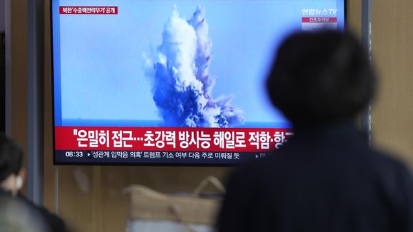 A TV screen shows a recent image released by Pyongyang’s official Korean Central News Agency during a news program at the Seoul Railway Station in Seoul, South Korea, Friday, March 24, 2023. North Korea said Friday its cruise missile launches this week were part of nuclear attack simulations that also involved a detonation by a purported underwater drone as leader Kim Jong Un vowed to make his rivals plunge into despair. - Sputnik International