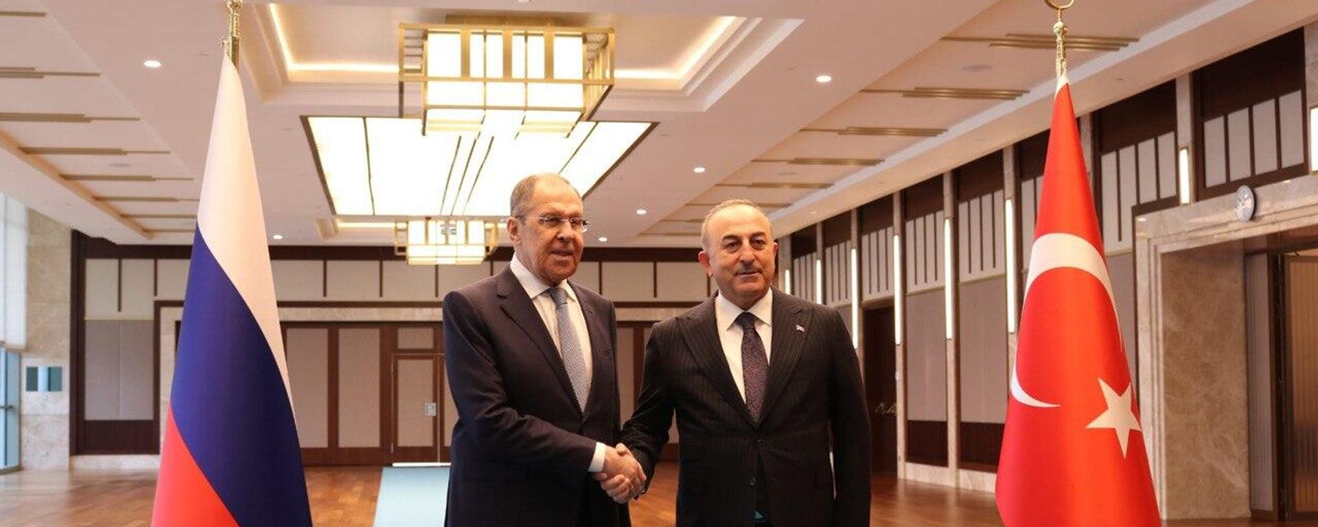 Russian FM Sergey Lavrov and his Turkish counterpart Mevlut Cavusoglu in Ankara, April 7, 2023 - Sputnik International, 1920, 07.04.2023