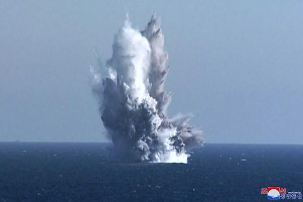 North Korean underwater drone Haeil tests its warhead, March, 2023 - Sputnik International