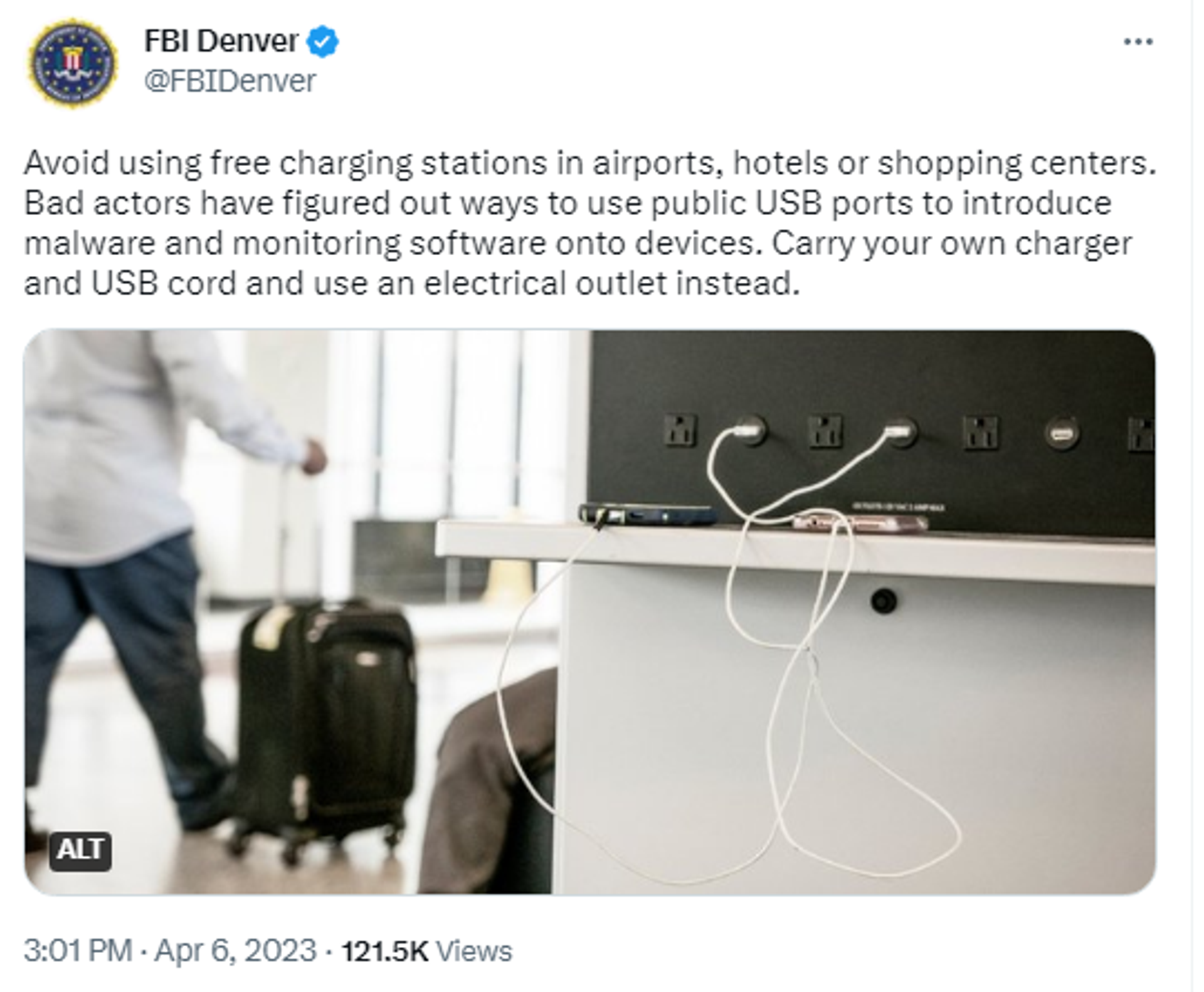 Screenshot of Twitter post by FBI Denver. - Sputnik International, 1920, 11.04.2023