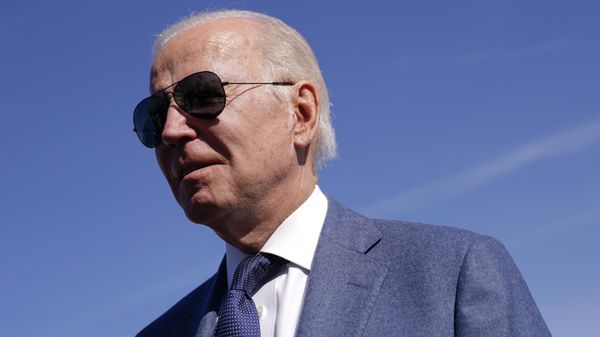 President Joe Biden speaks with members of the press before boarding Air Force One, Tuesday, April 11, 2023, at Andrews Air Force Base, Md. - Sputnik International