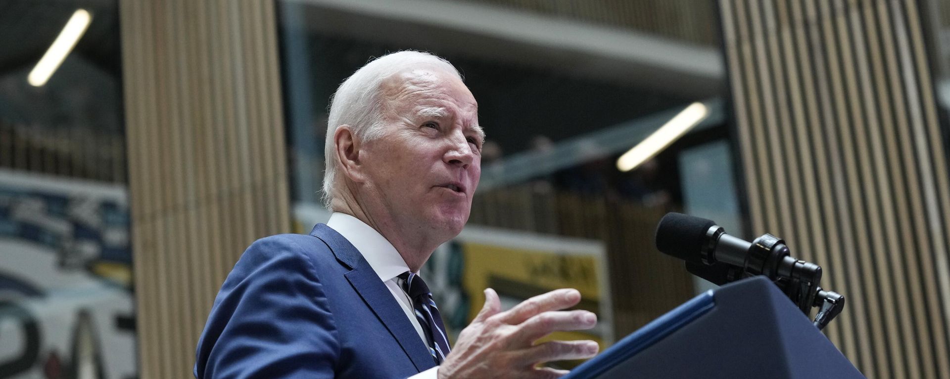 President Joe Biden speaks at Ulster University in Belfast, Northern Ireland, Wednesday, April 12, 2023.  - Sputnik International, 1920, 09.08.2023