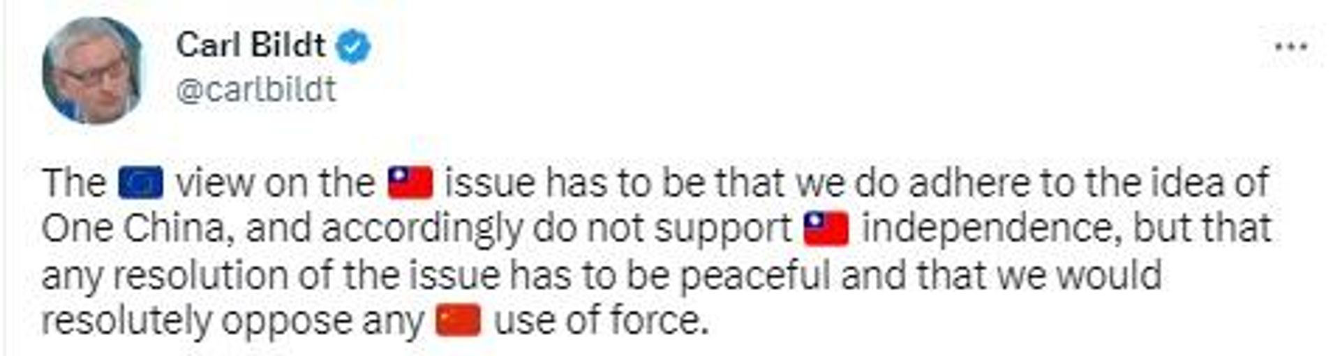screendump of tweet by Carl Bildt  - Sputnik International, 1920, 13.04.2023