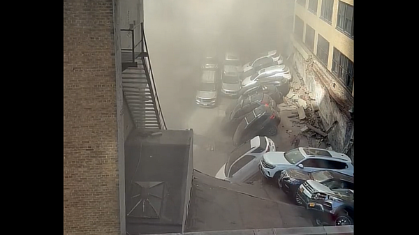 A parking garage in New York's Financial District that partially collapsed on April 18, 2023. - Sputnik International