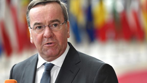 Germany's Defense Minister Boris Pistorius speaks with the media as he arrives for a meeting of EU foreign and defense ministers at the European Council building in Brussels on Monday, March 20, 2023.  - Sputnik International