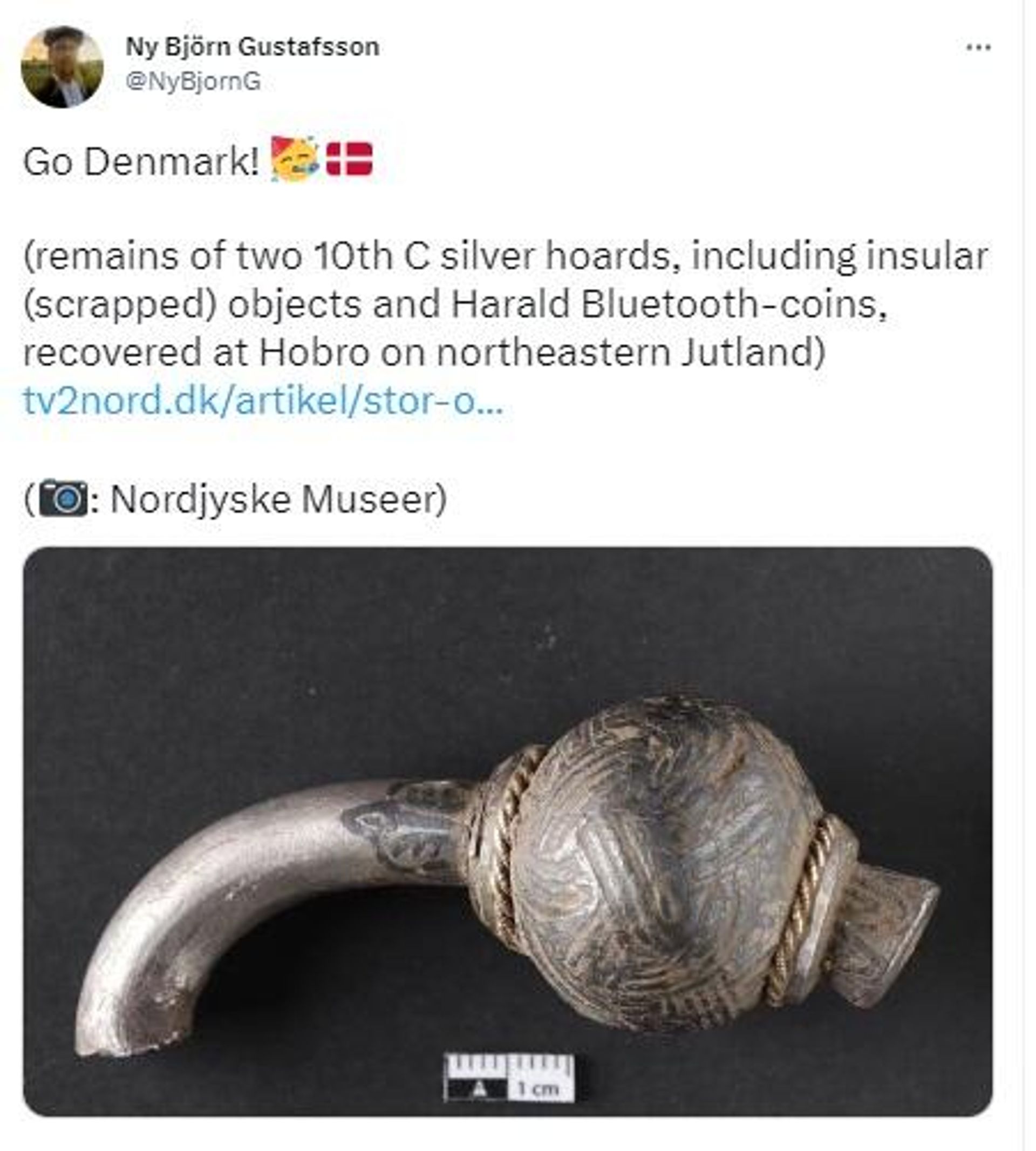 Screenshot of a tweet documenting the Hobro find - Sputnik International, 1920, 20.04.2023