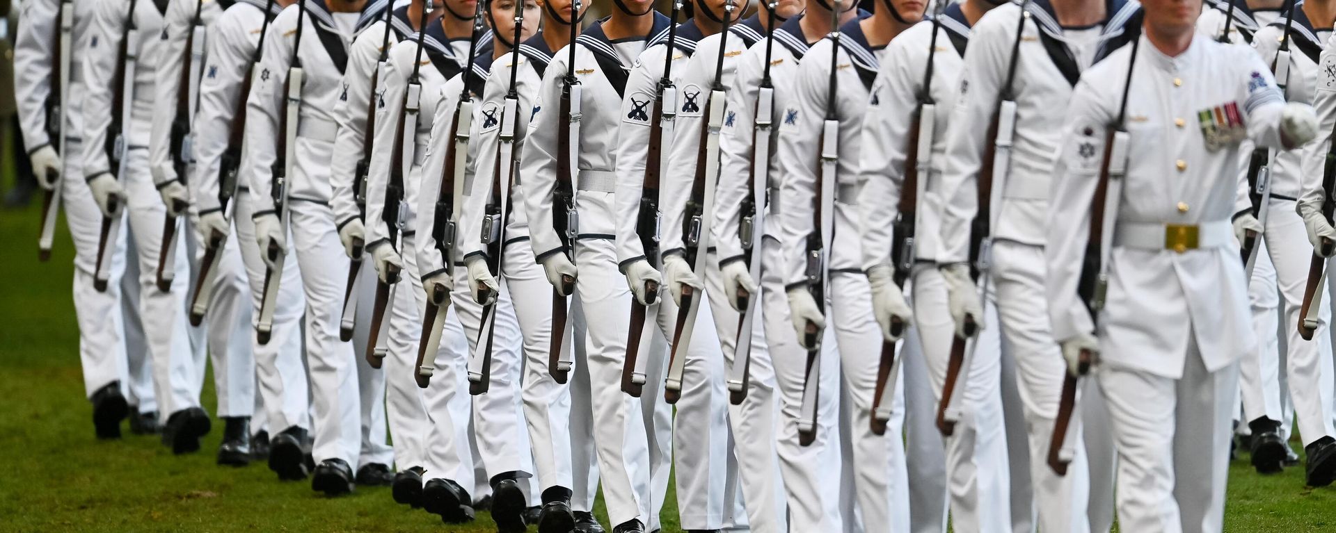 Members of Australia's Federation Guard take part in the opening ceremony of the Royal Easter Show in Sydney on April 9, 2022 - Sputnik International, 1920, 25.04.2023