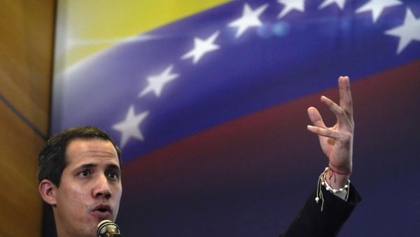 FILE - Opposition leader Juan Guaido explains the income and expenses of his self-proclaimed, parallel government in Caracas, Venezuela, Sept. 16, 2022. Guaido declared himself Venezuela’s interim president in January 2019, arguing that in his capacity as then-president of the country’s National Assembly the constitution allowed him to form a transitional government because Nicolas Maduro had been re-elected in a sham vote in late 2018. Dozens of countries, including the U.S., Canada and Colombia, supported Guaido’s move and began recognizing him as Venezuela’s legitimate leader. - Sputnik International