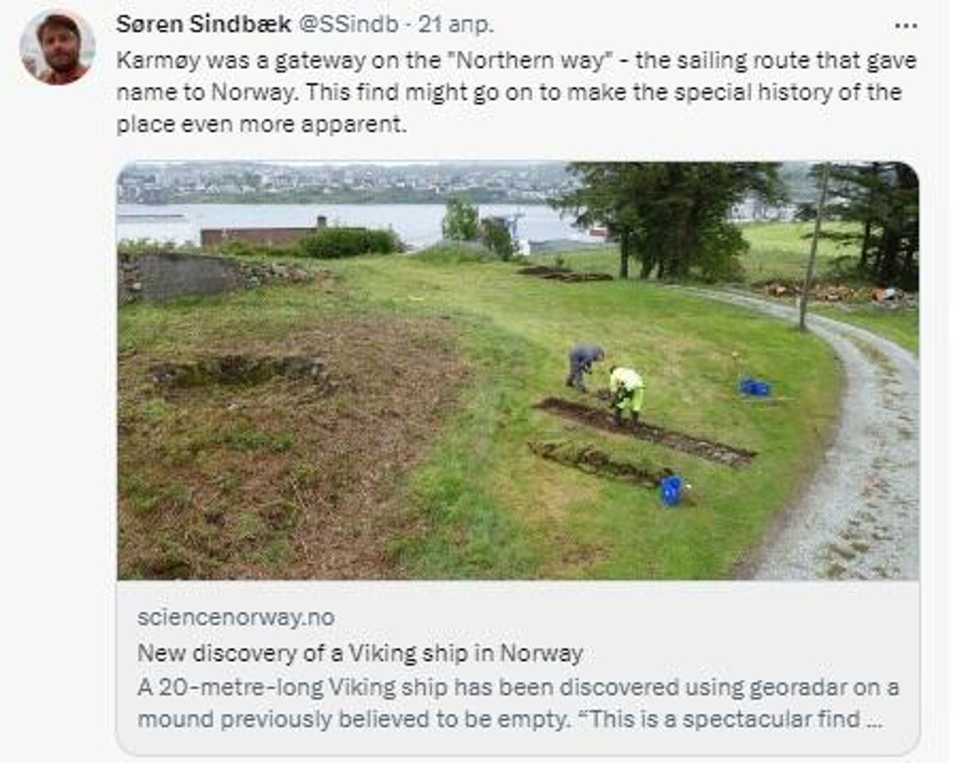 Screengrab of a Twitter post with excavations - Sputnik International, 1920, 28.04.2023