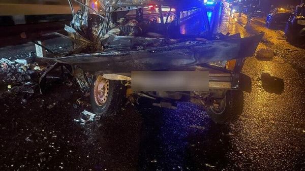 Photo from the scene of the car accident in the Moscow region 29.04.2023. - Sputnik International
