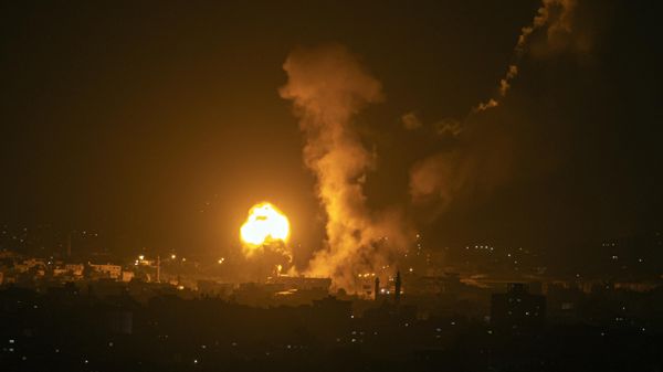 Fire and smoke rise following an Israeli airstrike in northern Gaza Strip, late Tuesday, May 2, 2023. The Israeli military said it had started airstrikes on Gaza targets, in response to earlier rocket salvos from the coastal strip, run by the militant Hamas group. - Sputnik International