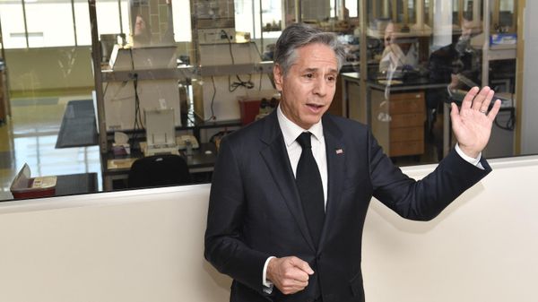 US Secretary of State Antony Blinken speaks about the fentanyl crisis plaguing both US cities and cities throughout the western hemisphere during a visit of the Denver Police Crime Laboratory in Denver, Colorado, on April 28, 2023 - Sputnik International