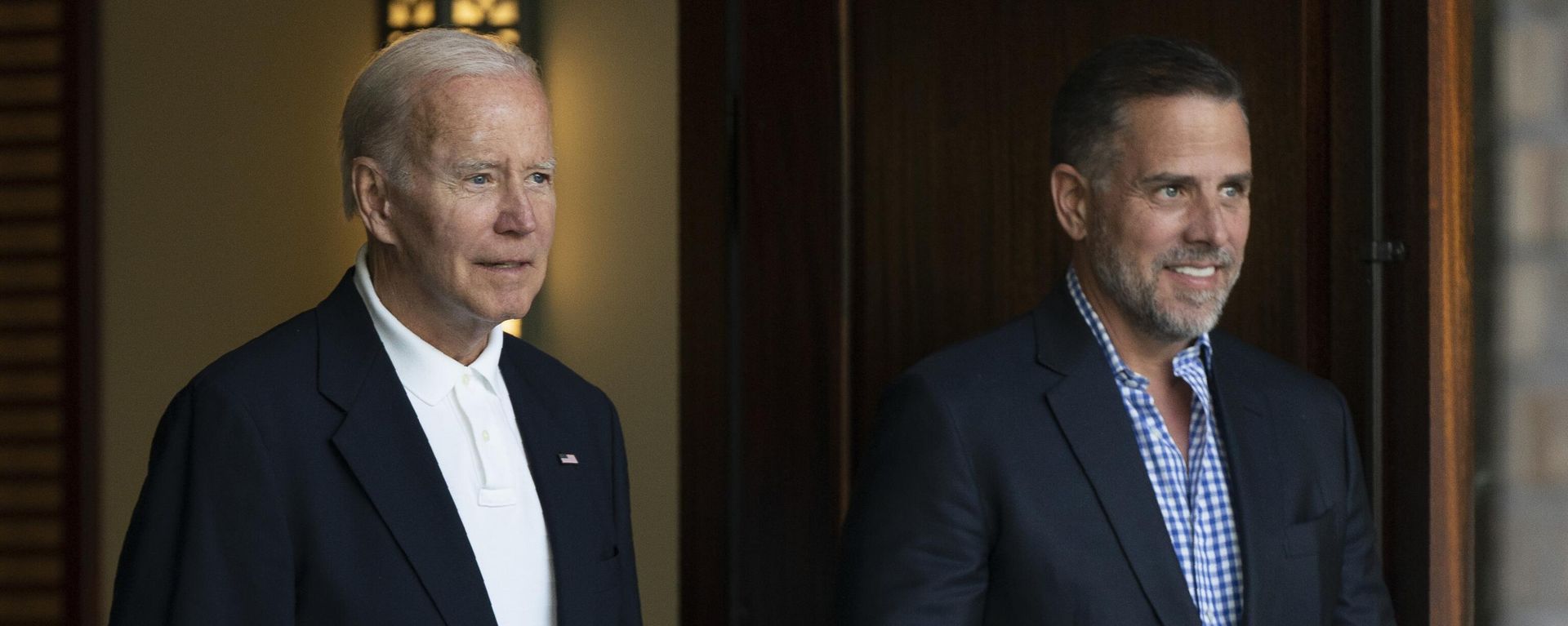 President Joe Biden and his son Hunter Biden leave Holy Spirit Catholic Church in Johns Island, S.C., after attending a Mass on Aug. 13, 2022. - Sputnik International, 1920, 27.07.2023