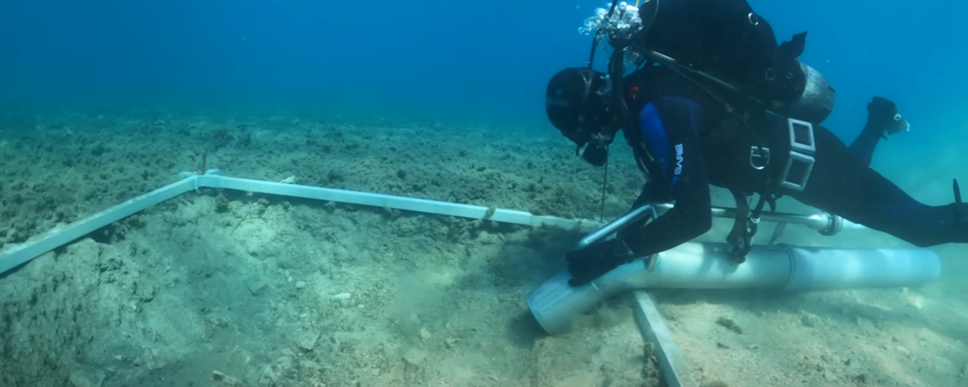 Screenshot. Archaeologists found a 7,000-year-old road near Koručula under the sea. - Sputnik International, 1920, 10.05.2023