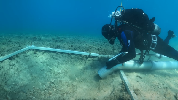 Screenshot. Archaeologists found a 7,000-year-old road near Koručula under the sea. - Sputnik International