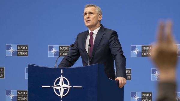 NATO Secretary General Jens Stoltenberg speaks during news conference in Brussel, Belgium. - Sputnik International