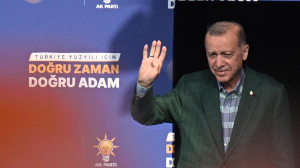 Turkish President Tayyip Erdogan addresses his supporters during a rally ahead of the presidential and parliamentary elections in Ankara - Sputnik International