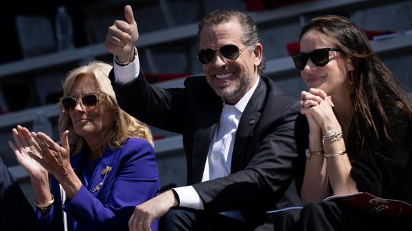 US First Lady Jill Biden with Hunter Biden and Ashley Biden, attends her granddaughter Maisy Biden's graduation from the University of Pennsylvania at Franklin Field on May 15, 2023 in Philadelphia, Pennsylvania - Sputnik International