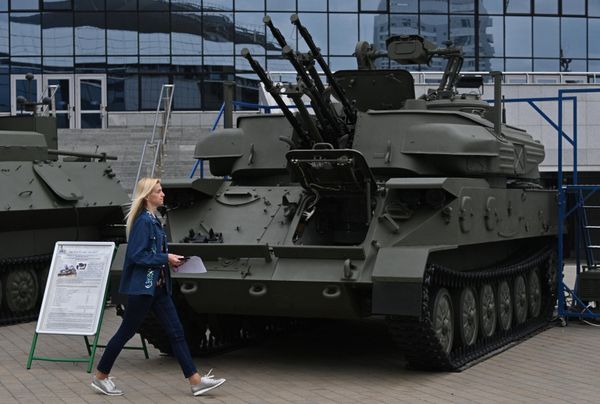 A ZSU-23-4 "Shilka" self-propelled anti-aircraft gun. - Sputnik International
