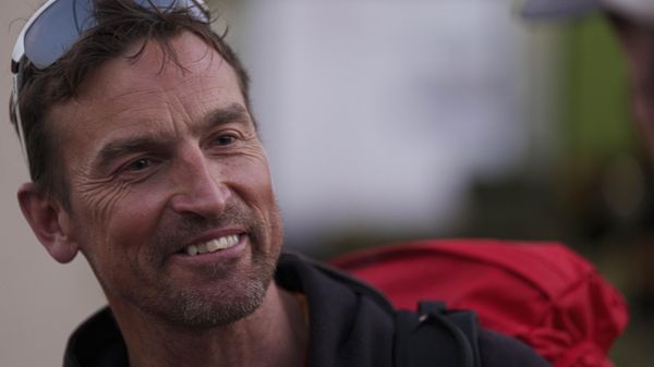 British mountaineer Kenton Cool who successfully completed his 17th summit of Mount Everest arrives at the airport in Kathmandu, Nepal, Friday, May 19, 2023. - Sputnik International