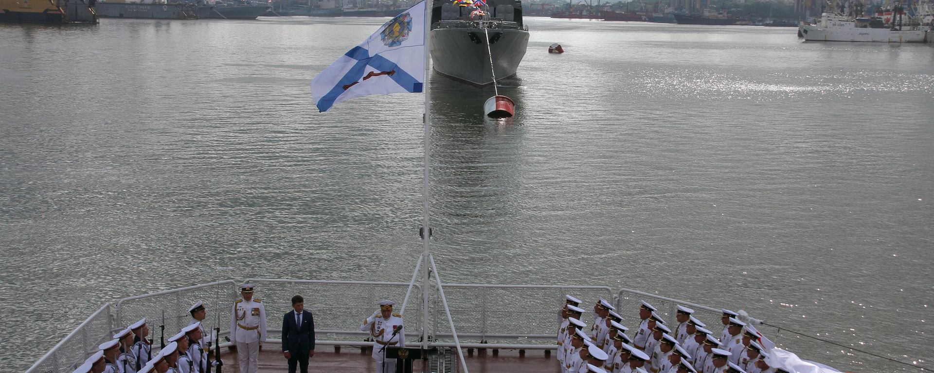 Servicemen of the Russian Pacific Fleet celebrate Navy Day in Vladivostok. File photo. - Sputnik International, 1920, 21.05.2023