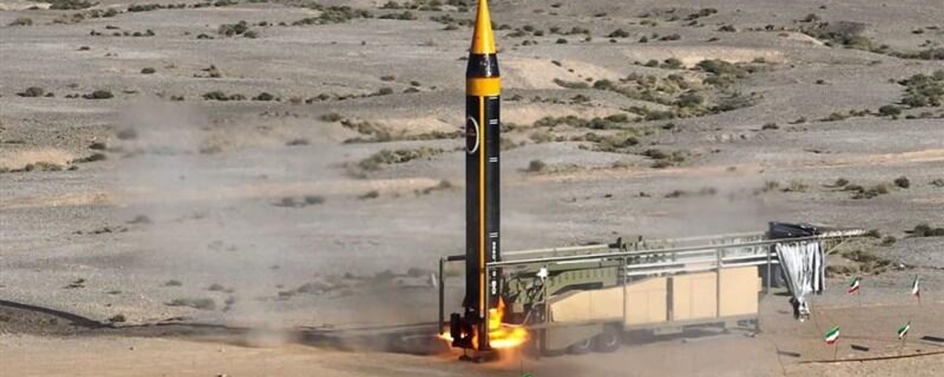 The Khoramshahr-4 or Kheibar missile, a medium-range ballistic missile (MRBM) unveiled by Iran on May 25, 2023 - Sputnik International, 1920, 06.08.2024