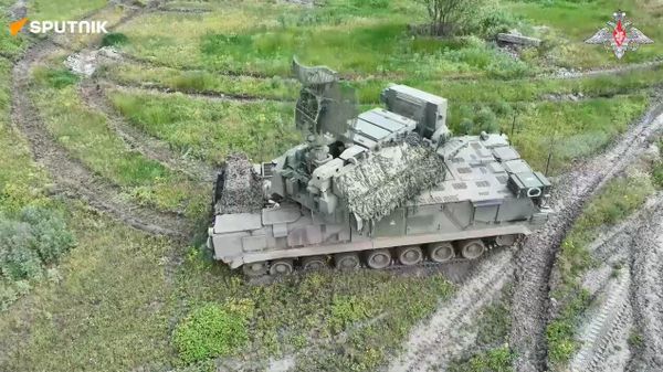 Russian Tor-M1 anti-aircraft missile system destroys Ukrainian UAV near Krasny Liman - Sputnik International