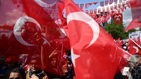 Supporters of incumbent Turkish President Recep Tayyip Erdogan at a rally in Ankara. Supporters of incumbent Turkish President Recep Tayyip Erdogan at a rally in Ankara. - Sputnik International