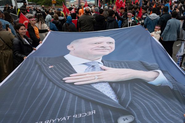 Turkish President Recep Tayyip Erdogan declared victory on May 28, 2023 in a historic runoff election that posed the toughest challenge of his two-decade rule.Above: Supporters of Turkish President Recep Tayyip Erdogan wave flags and celebrate in Istanbul on the day of the Presidential runoff vote in Istanbul. - Sputnik International